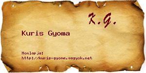 Kuris Gyoma névjegykártya